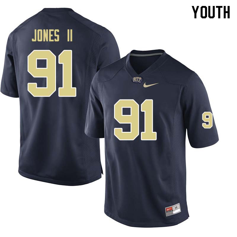 Youth #91 Patrick Jones II Pittsburgh Panthers College Football Jerseys Sale-Navy